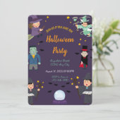 Spooky Halloween Party Invitation Kaart (Staand voorkant)
