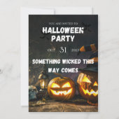 Spooky Halloween Party Invitation Kaart (Achterkant)