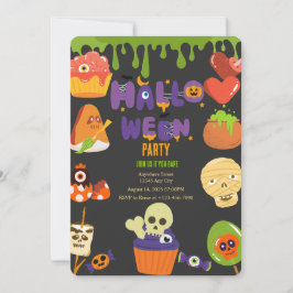 Spooky Halloween Party Invitation Kaart