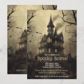 Spooky Halloween Party Invitation Kaart (Voorkant / Achterkant)
