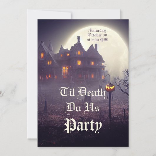 Spooky Halloween Party Invitation Kaart (Voorkant)