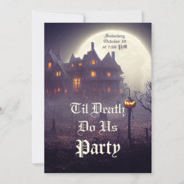 Spooky Halloween Party Invitation Kaart