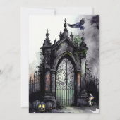 Spooky Halloween Party Invitation Kaart (Achterkant)