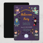 Spooky Halloween Party Invitation Kaart (Voorkant / Achterkant)
