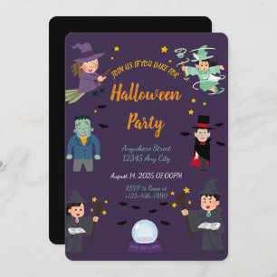 Spooky Halloween Party Invitation Kaart