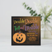 Spooky Halloween Party Invitation Kaart (Staand voorkant)