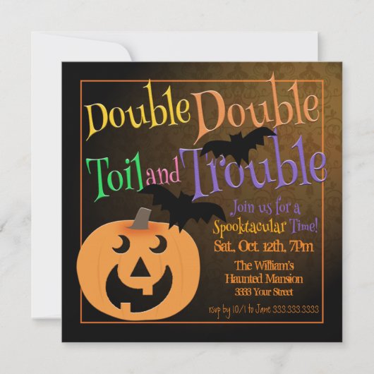 Spooky Halloween Party Invitation Kaart (Voorkant)