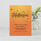 Spooky Halloween Party Invitation Kaart (Staand voorkant)