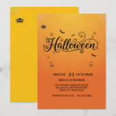 Spooky Halloween Party Invitation Kaart (Voorkant / Achterkant)