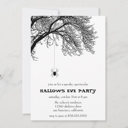 Spooky Halloween Party Invitation Kaart (Voorkant)