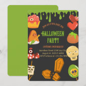 Spooky Halloween Party Invitation Kaart (Voorkant / Achterkant)