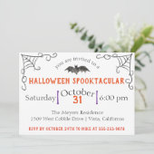 Spooky Halloween Party Invitation Kaart (Staand voorkant)
