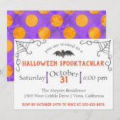 Spooky Halloween Party Invitation Kaart (Voorkant / Achterkant)