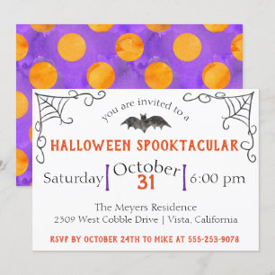 Spooky Halloween Party Invitation Kaart