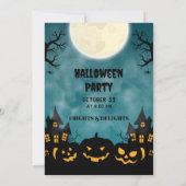 Spooky Halloween Party Invitation Poster Kaart (Achterkant)