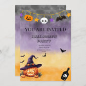 Spooky Halloween Party Invitation Save The Date (Voorkant / Achterkant)