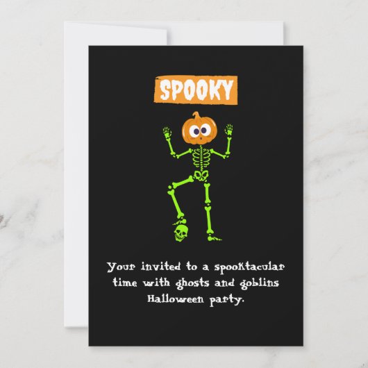 Spooky Halloween Party Invitation Save The Date (Voorkant)