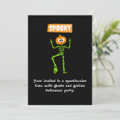 Spooky Halloween Party Invitation Save The Date (Staand voorkant)