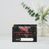 Spooky Halloween Party Invite Informatiekaartje (Staand voorkant)