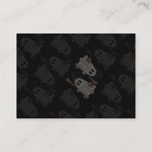 Spooky Halloween Party Invite Informatiekaartje (Achterkant)