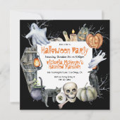 Spooky Halloween Party Kaart (Voorkant)