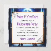 Spooky Halloween Party Kaart (Achterkant)