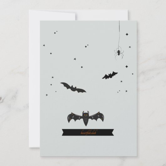 Spooky Halloween Party Kaart (Achterkant)