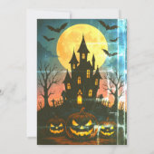 Spooky Halloween Party Kaart (Achterkant)