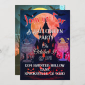 Spooky Halloween Party Kaart (Voorkant / Achterkant)