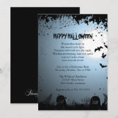 Spooky Halloween Party Kaart (Voorkant / Achterkant)