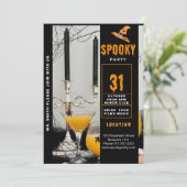 Spooky Halloween Party Kaart (Staand voorkant)