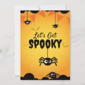 Spooky Halloween Party Kaart (Achterkant)