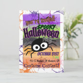 Spooky Halloween Party Kaart (Staand voorkant)