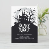 Spooky Halloween Party Kaart (Staand voorkant)