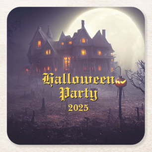 Spooky Halloween Party Kartonnen Onderzetters