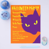 Spooky Halloween Party Kitty Cat Scary Flyer (Enkel)