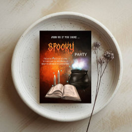 Spooky Halloween Party -  Magic Book Theme Kaart