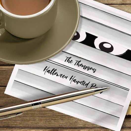 Spooky Halloween Party Mummy Custom Servet