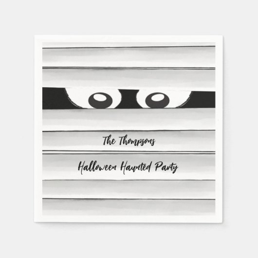 Spooky Halloween Party Mummy Custom Servet (Voorkant)