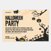 Spooky Halloween Party Nodig Design uit Inpakpapier Vel (Voorkant 2)
