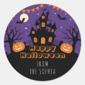 Spooky Halloween Party Ronde Sticker (Voorkant)