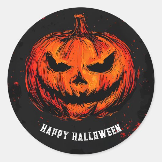 Spooky Halloween Party Ronde Sticker (Voorkant)