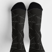 Spooky Halloween Party Spiderweb Bold Black Sokken (Top)