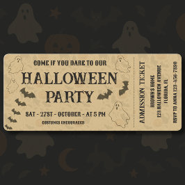  Spooky Halloween Party Ticket Kaart