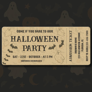 Spooky Halloween Party Ticket Kaart
