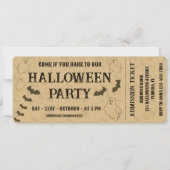 Spooky Halloween Party Ticket Kaart (Voorkant)