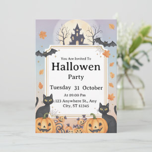 Spooky Halloween Party Uitnodiging Bewerkbare te