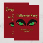 Spooky Halloween Party-uitnodigingen Kaart (Voorkant / Achterkant)