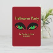 Spooky Halloween Party-uitnodigingen Kaart (Staand voorkant)