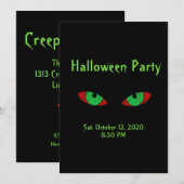 Spooky Halloween Party-uitnodigingen Kaart (Voorkant / Achterkant)